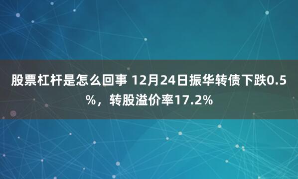 股票杠杆是怎么回事 12月24日振华转债下跌0.5%，转股溢价率17.2%