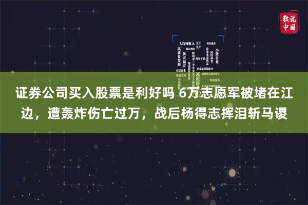 证券公司买入股票是利好吗 6万志愿军被堵在江边，遭轰炸伤亡过万，战后杨得志挥泪斩马谡